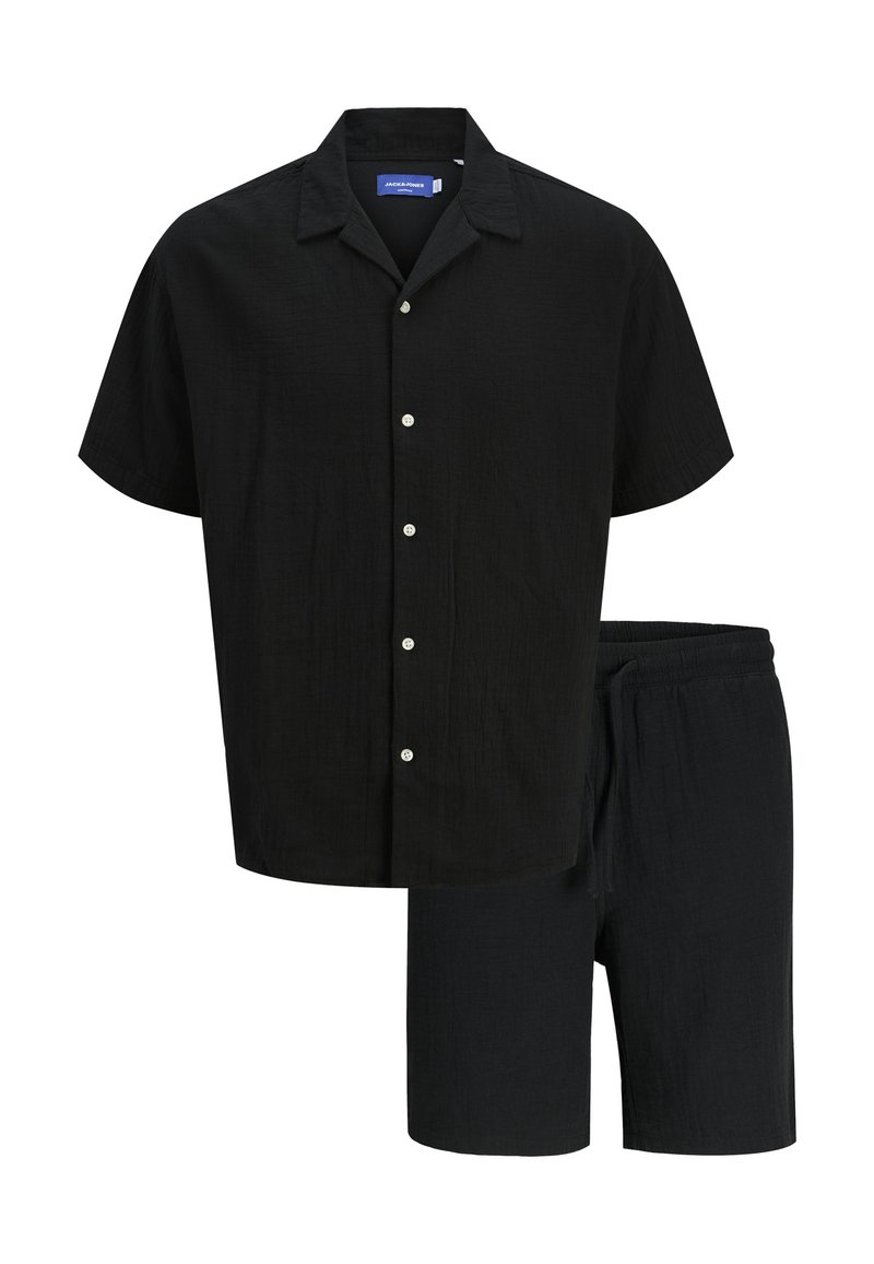 Jack & Jones JOREASTER PATRAS SET - Kratke hlače - black pack shirts shorts
