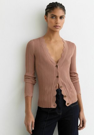 REGULAR FIT - VINNY SCALLOP - Cardigan - pink