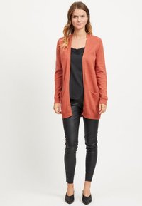 VILA VIRIL OPEN  - Chaqueta de punto - light red