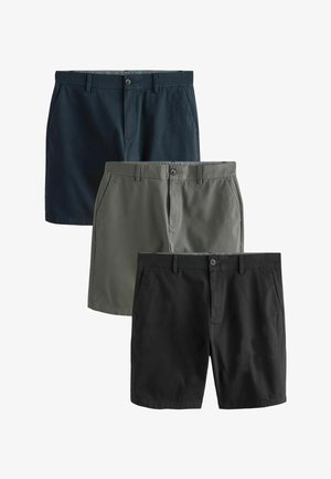 REGULAR FIT - 3 PACK - Kratke hlače - black navy charcoal