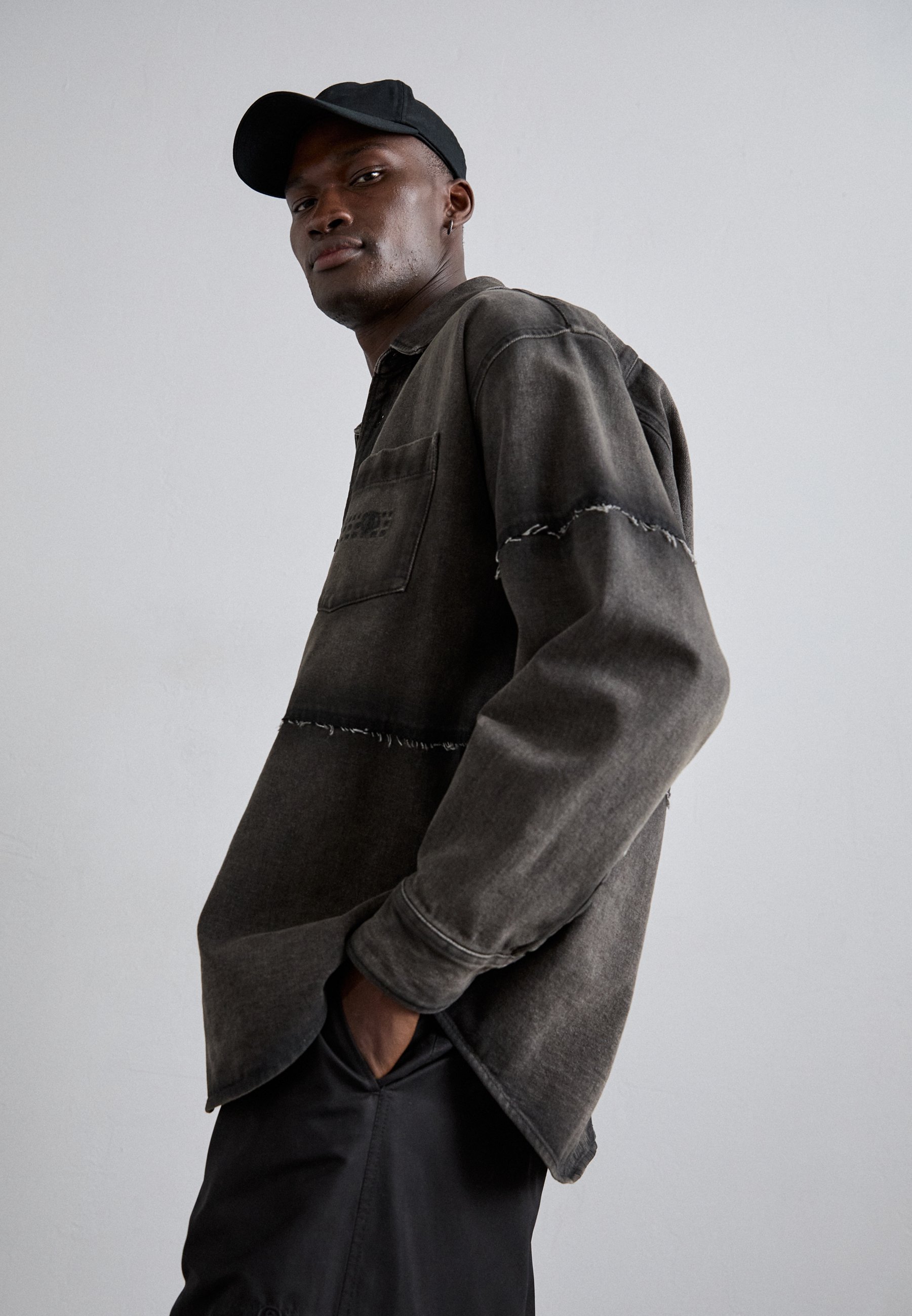 MM6 Maison Margiela LONG-SLEEVED SHIRT - Kurtka jeansowa/szary