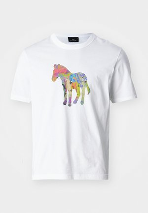 PS Paul Smith ZEBRA  - Tricou cu imprimeu - white