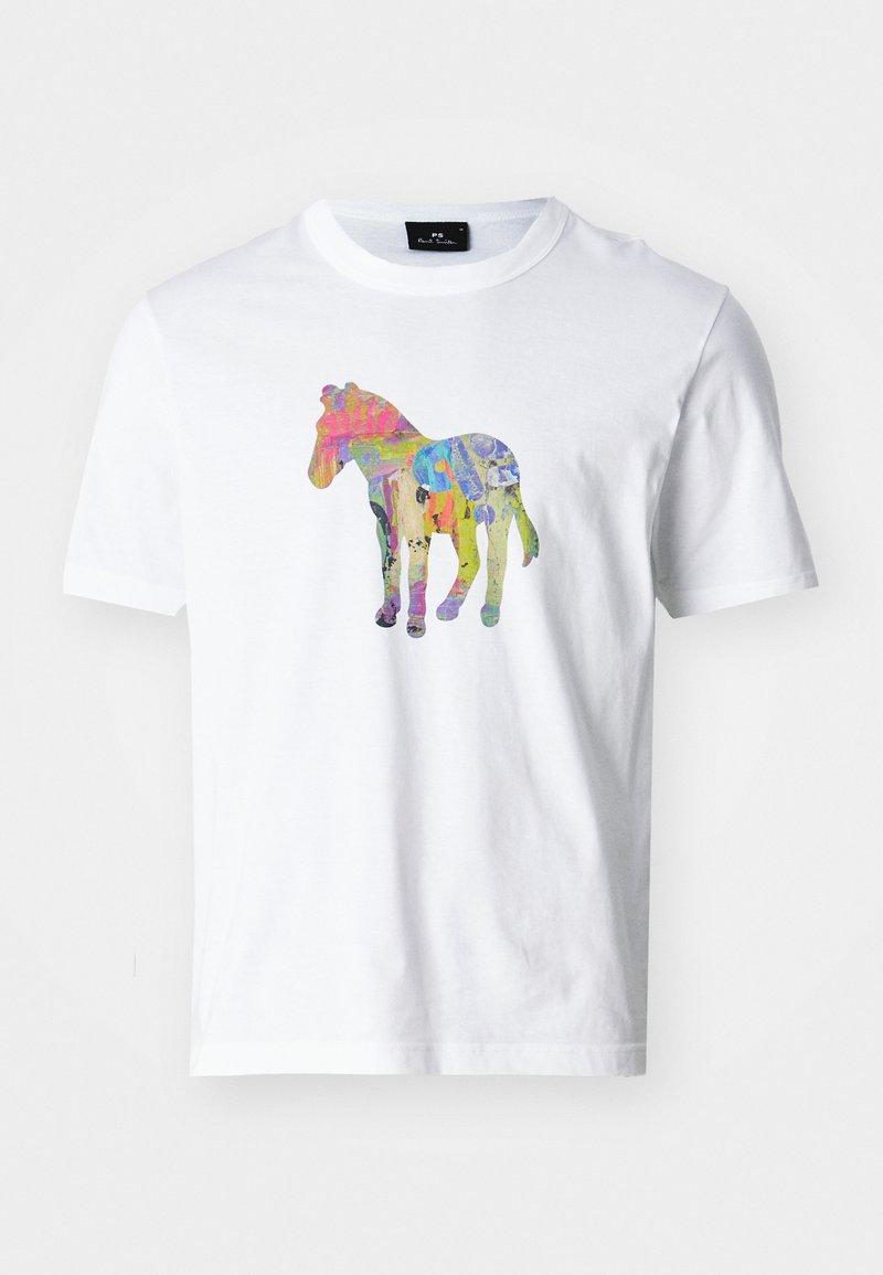 Paul Smith T-Shirt Uomo Con Badge Zebra – Cotone Biologico, Vestibilità Regular, Bianco (Taglia XL)
