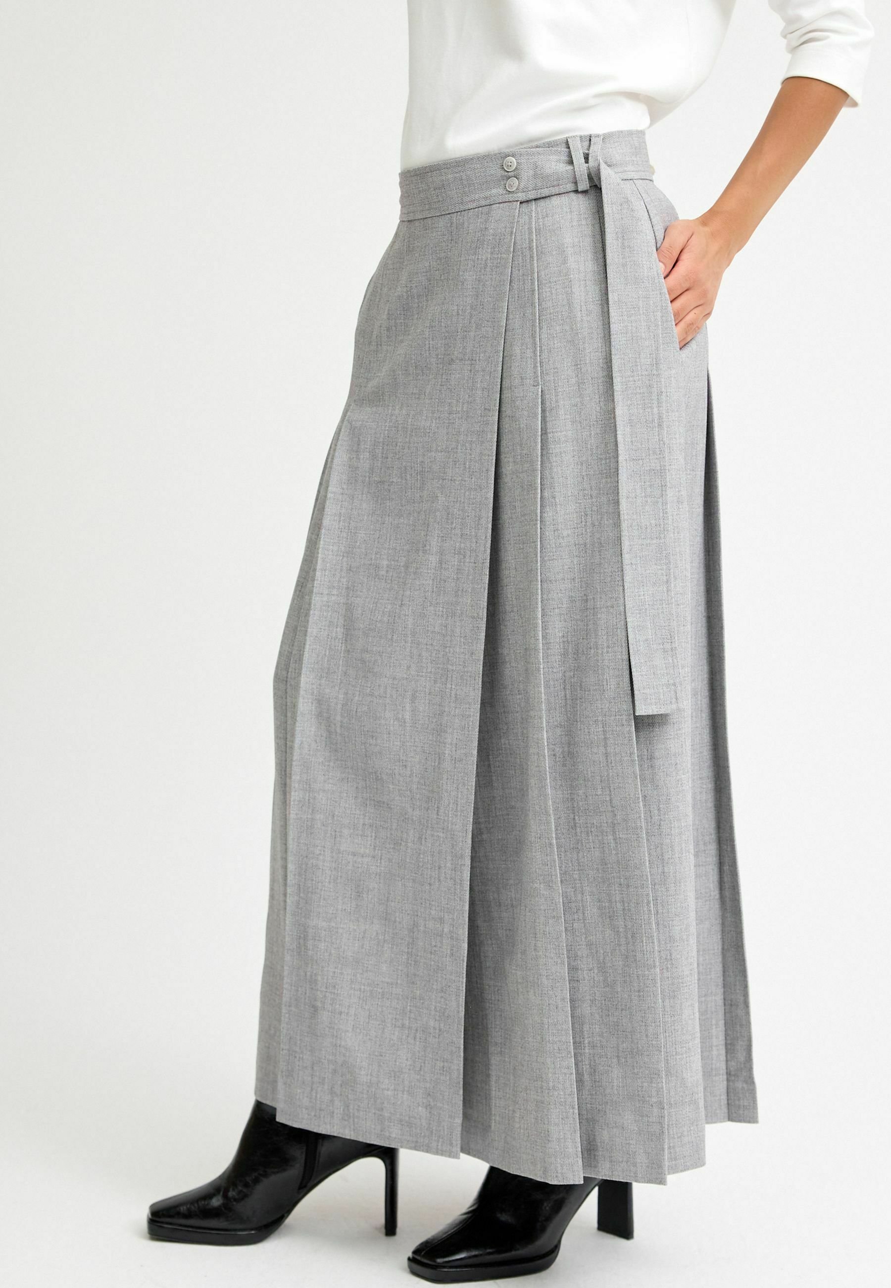 Next TEXTURED MIDI WRAP SKIRT - Wickelrock - grey/grau - Zalando.de 