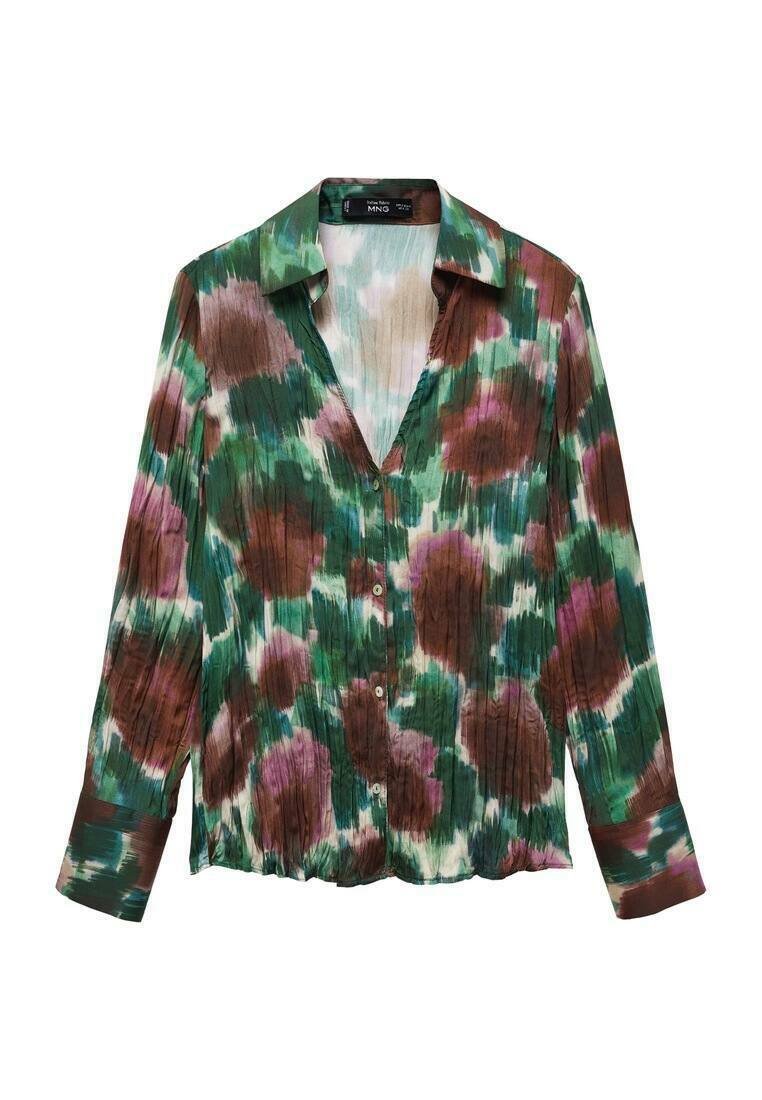 Mango Overhemdblouse groen Mango Overhemdblouse groen