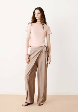 Mango Kids, TEEN - Tričko s potlačou - light pink