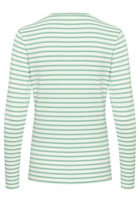 Kaffe LIDDY - Top s dlhým rukávom - chalk gumdrop green brindle