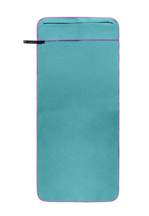 FITNESS- AUS STARKER  MIT -CLIP STILVOLL FUNKTIONAL 125X48 CM - Strandtuch - türkis   pinker rand