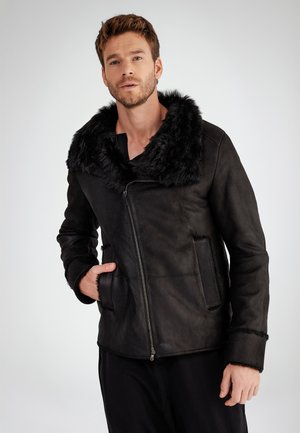MILO - Giacca di pelle - black
