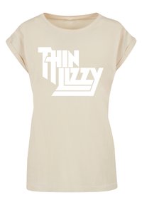 Merchcode THIN LIZZY  TL STACKED LOGO EXTEN - T-shirts med print - whitesand