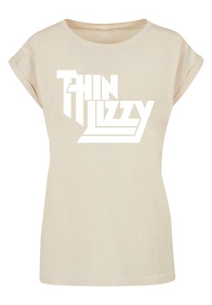 THIN LIZZY  TL STACKED LOGO EXTEN - T-shirts med print - whitesand