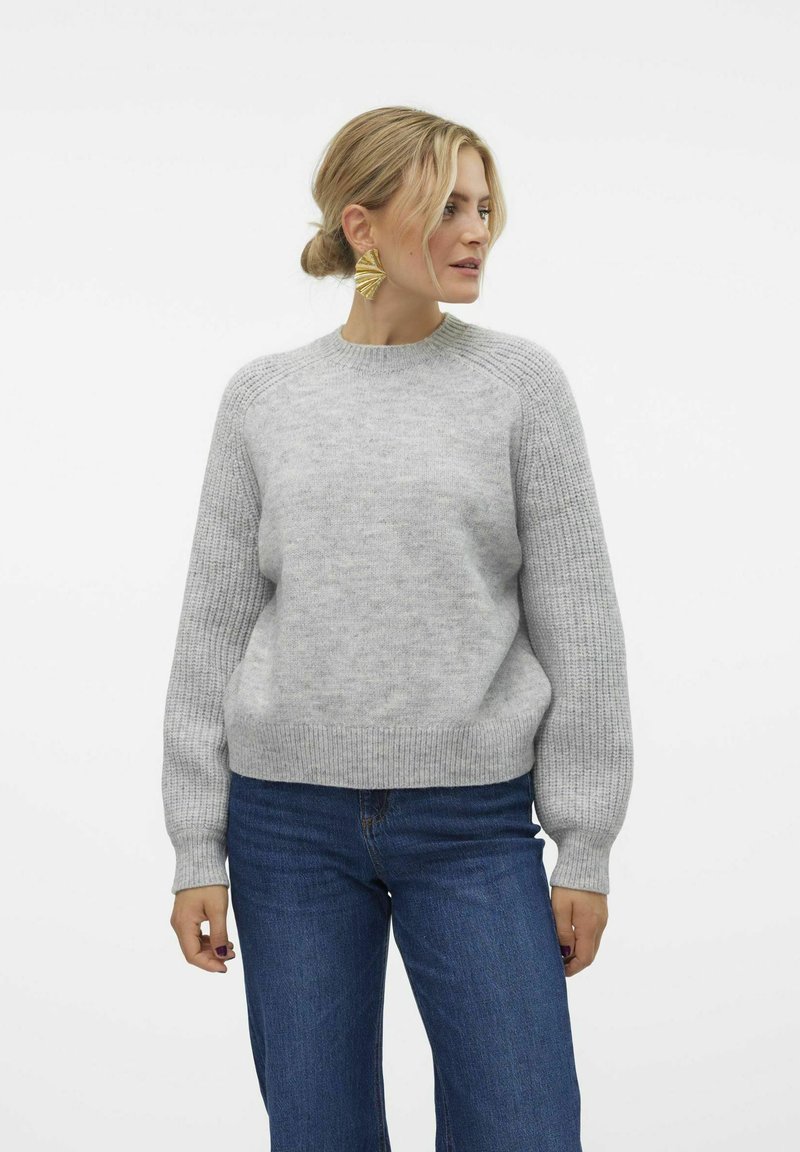 Vero Moda VMENYA  - Maglione - light grey melange