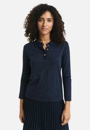 SEAMLESS BUTTONED - T-shirt à manches longues - evening blue