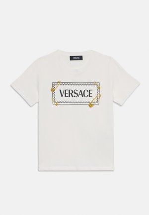 Versace 90S VINTAGE LOGO UNISEX - Print T-shirt - white/black/gold-coloured