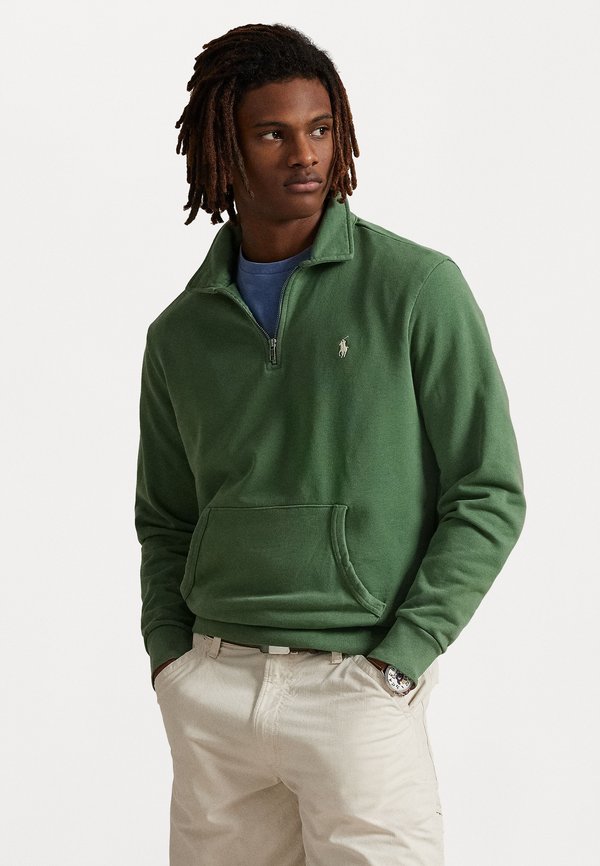 LOOPBACK FLEECE QUARTER ZIP SWEATSHIRT - Sweatshirt - fatigue