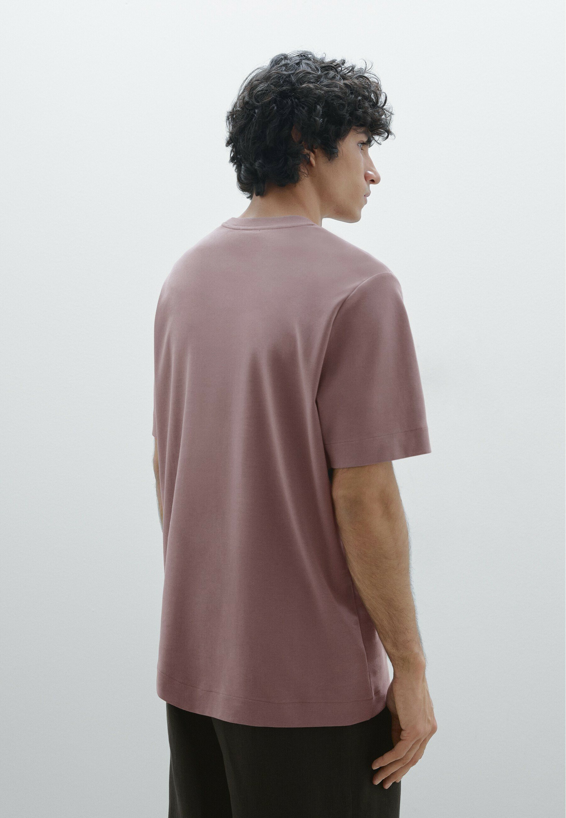 Massimo Dutti WITH SEAM DETAIL - T-shirt basic - purple