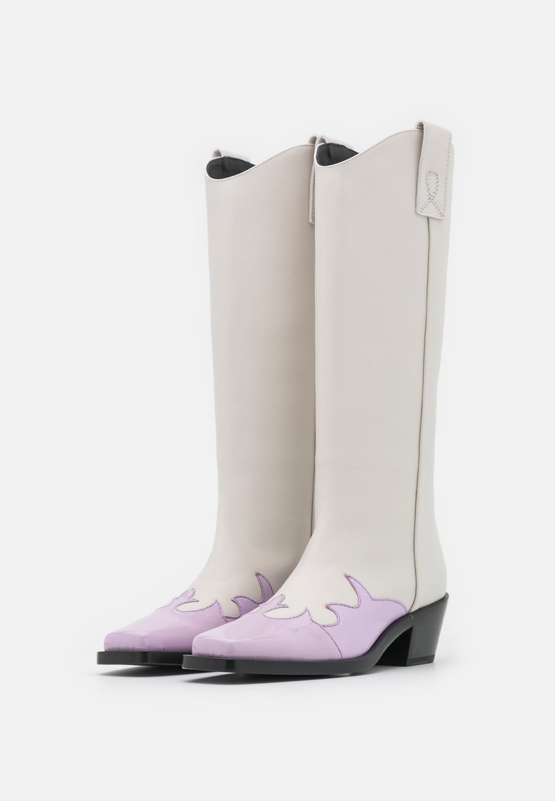 Damen Bekleidung | MSGM STIVALE DONNA BOOT Cowboy-/Bikerboot lilac/white/offwhite - ZE85571 Damen Bekleidung | MSGM STIVALE DONNA BOOT Cowboy-/Bikerboot lilac/white/offwhite - ZE85571