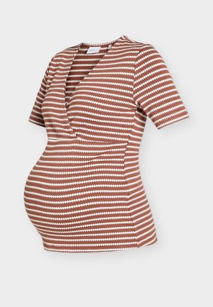 MAMALICIOUS, MLBARBARA  - T-Shirt print - mahogany/birch