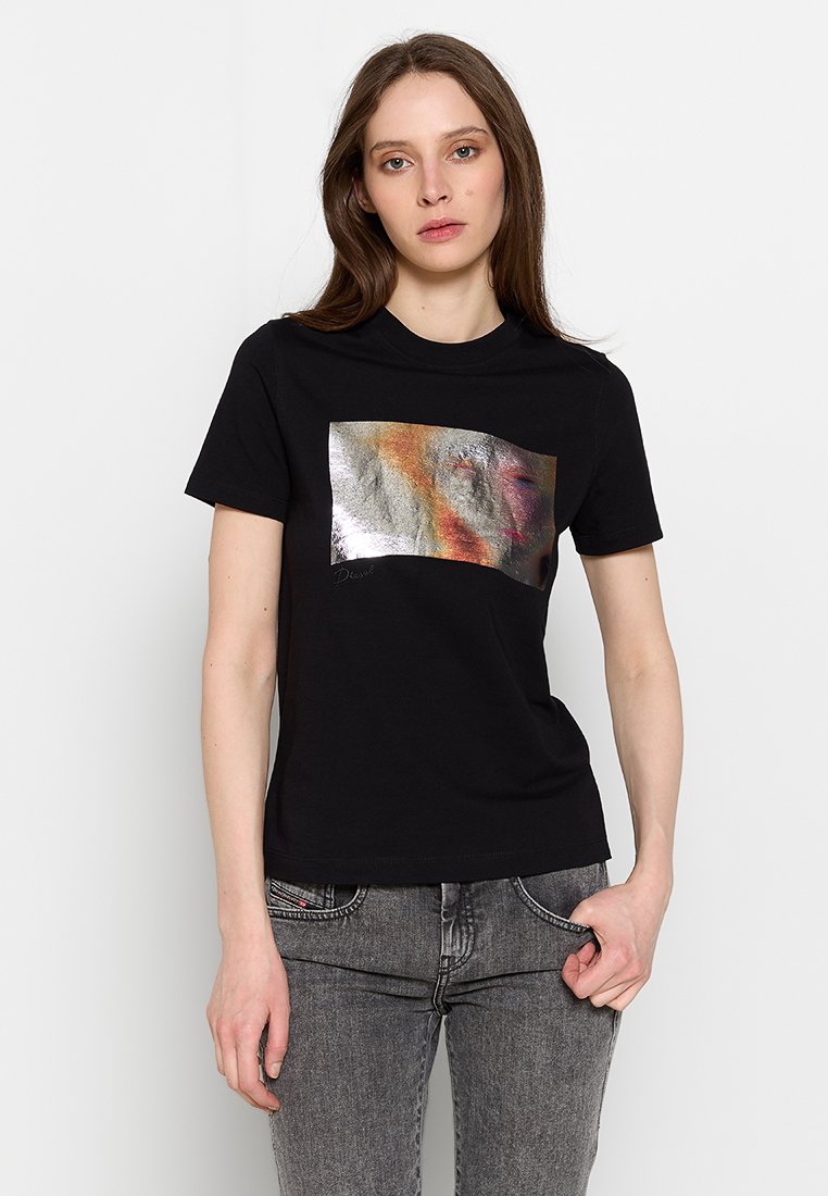 Diesel T-shirt print zwart Diesel T-shirt print zwart