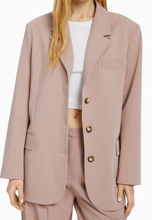 Halflange jas - pink