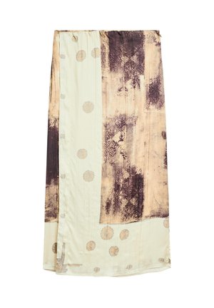 PRINTED MIDI  - A-line skirt - bordeaux