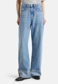 WIDE FIT WITH CUFF - Jean boyfriend - blue