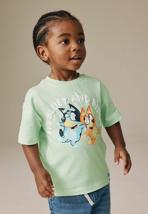 Next, REGULAR FIT BLUEY SHORT SLEEVE - Print T-shirt - mint green