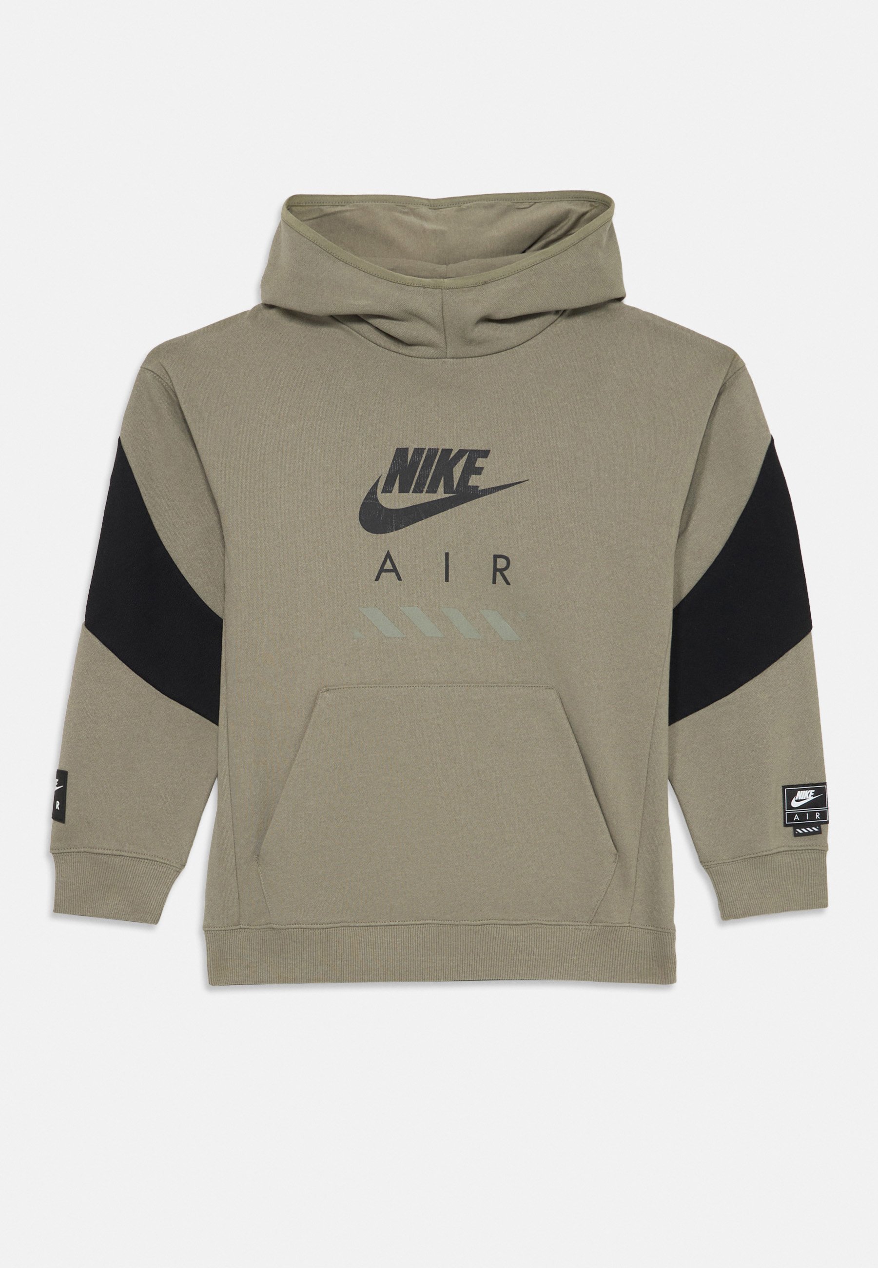 nike air hoodie grey and green