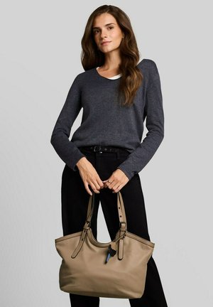 TOM TAILOR, TOM TAILOR BAGS TTARTEMISA L SHOPPER MIT ANHÄNGER - Sac à main - taupe taupe