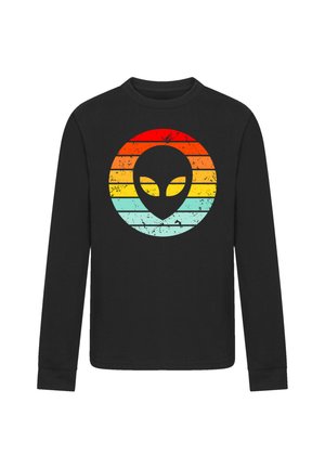 ALIEN GESICHT RETRO SUNSET - Long sleeved top - schwarz