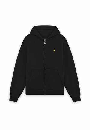 Lyle & Scott, LYLE & SCOTT MID LAYERS HEAVYWEIGHT LOOPBACK FULL ZIP HOODIE - Zip-up sweatshirt - z jet black
