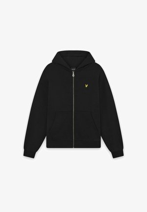 Lyle & Scott, LYLE & SCOTT MID LAYERS HEAVYWEIGHT LOOPBACK FULL ZIP HOODIE - Zip-up sweatshirt - z jet black