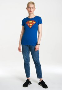 LOGOSHIRT SUPERMAN - Print T-shirt - blau
