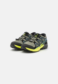 Salomon SPEEDCROSS WATERPROOF UNISEX - Scarpa da hiking - deep lichen green/black/safety yellow