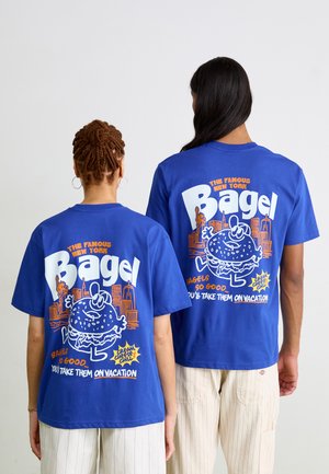 NYC BAGEL UNISEX - T-shirt imprimé - blue