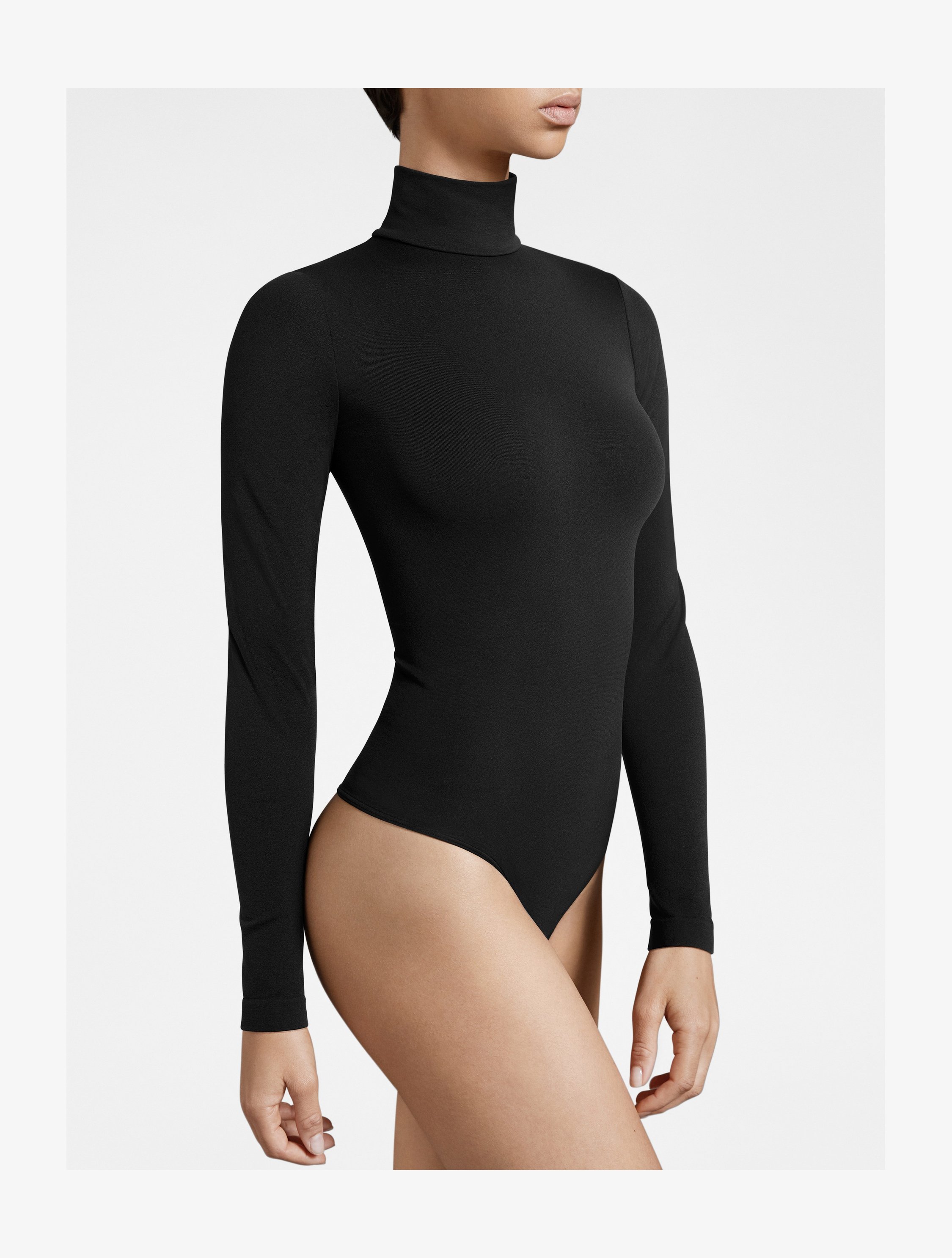 Body Donna A Collo Alto SHEIUGU – Manica Lunga, Tessuto Morbido Rayon, Vestibilità Slim, Chiusura A Scatto, Taglia M