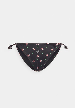 Tommy Jeans STRING SIDE TIE PRINT - Bikinibukser - black