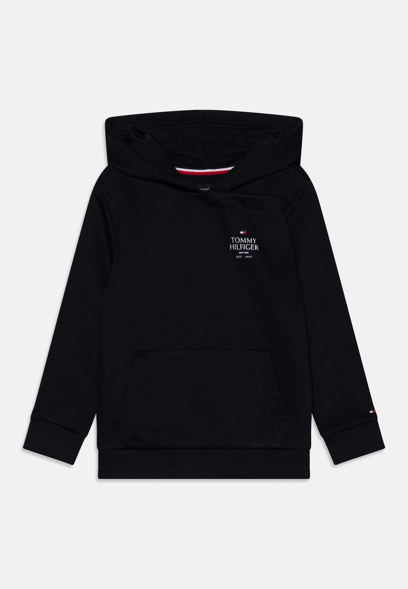 Tommy Hilfiger LOGO PUFF PRINT HOODIE - Jersey con capucha - desert sky