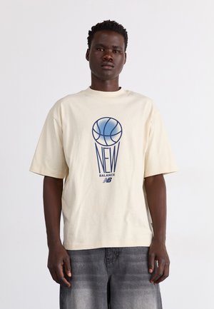 New Balance, HOOPS GRAPHIC - T-shirts print - beige