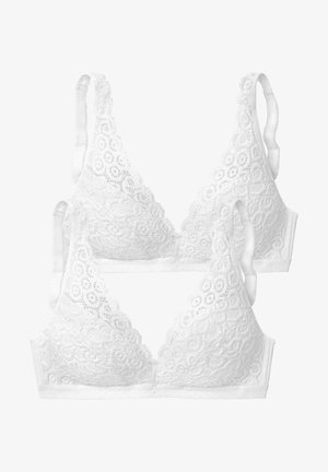 LASCANA 2 PACK - Triangle bra - weiß + weiß