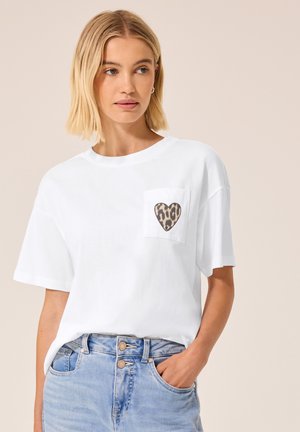 Street One Studio, T-SHIRT MIT RUNDHALS UND BRUSTTASCHE - T-shirt imprimé - white