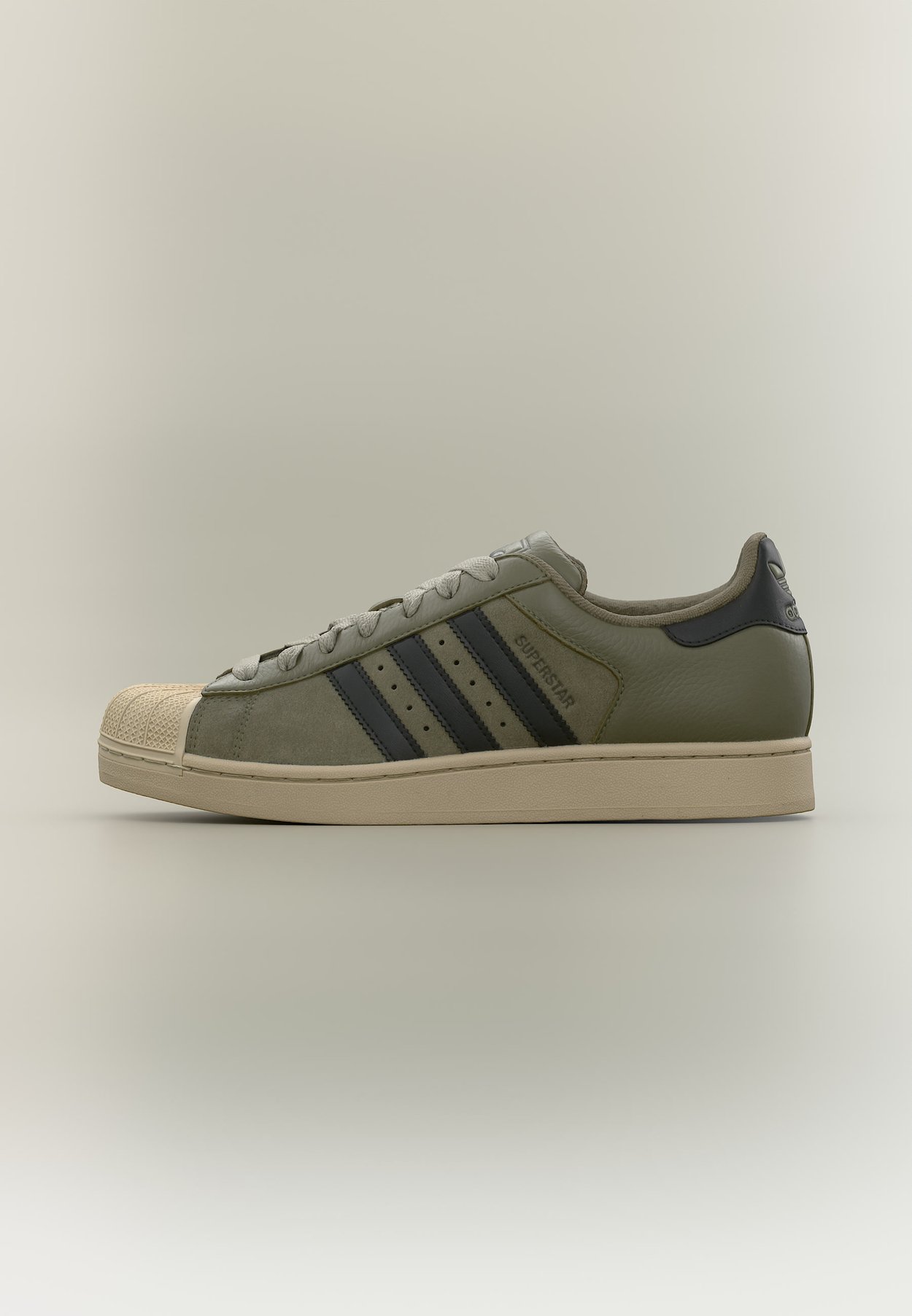 adidas SUPERSTAR II UNISEX - Trainers - olive strata/core black/khaki three
