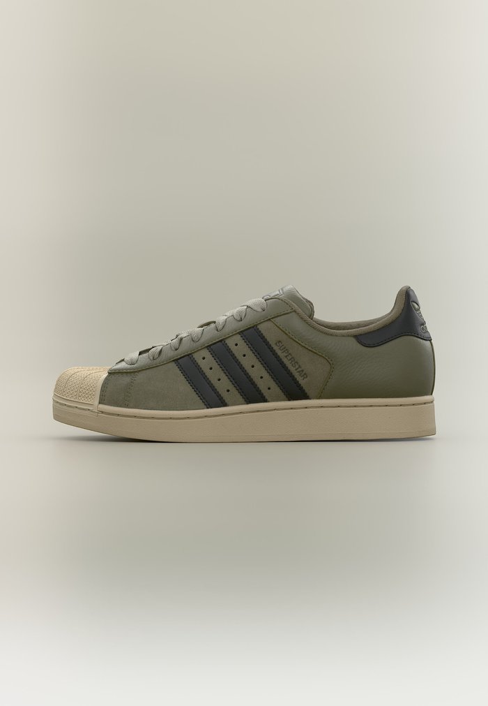 adidas SUPERSTAR II UNISEX - Trainers - olive strata/core black/khaki three Green/Black/Khaki