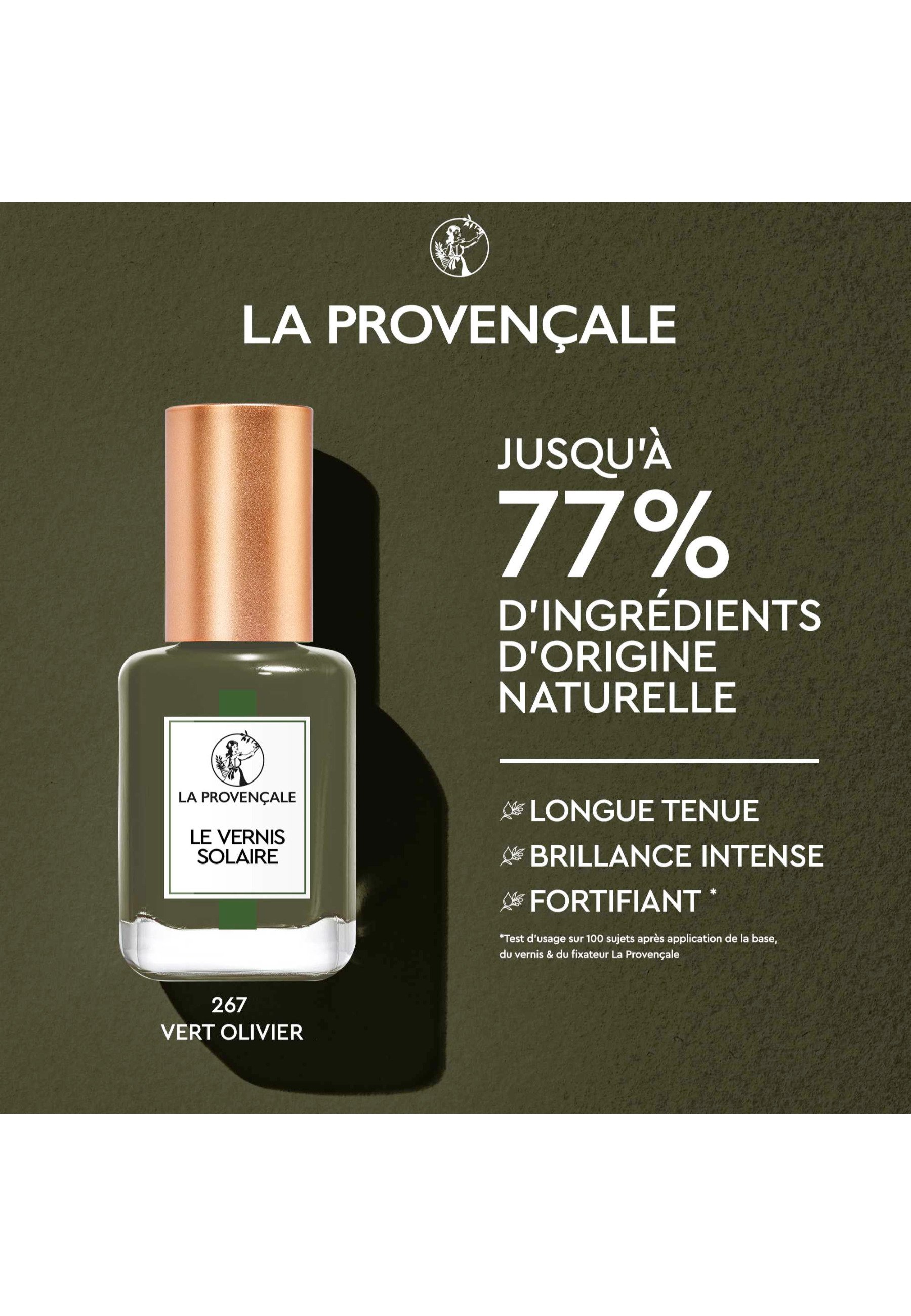 La Provençale Solaire Nagellack Olivengrün – Bis Zu 77 % Natürliche Inhaltsstoffe, Langanhaltend, Mit Bio-Olivenöl