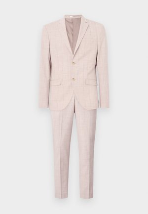 Isaac Dewhirst NOTCH SUIT SLIM - Κοστούμι - muted pink check