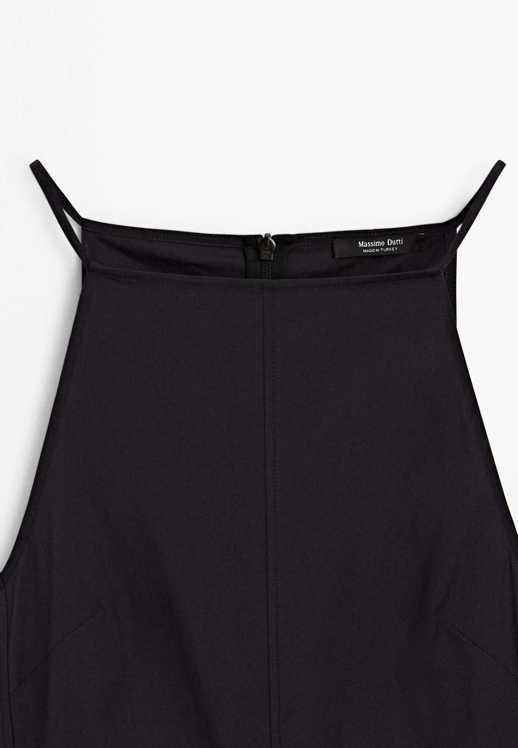 Massimo Dutti LONG HALTER NECK WITH FLOUNCE - Cocktail dress