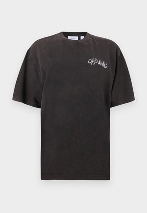 MARKER SKATE TEE MARBLE - Μπλουζάκι με στάμπα - dark grey