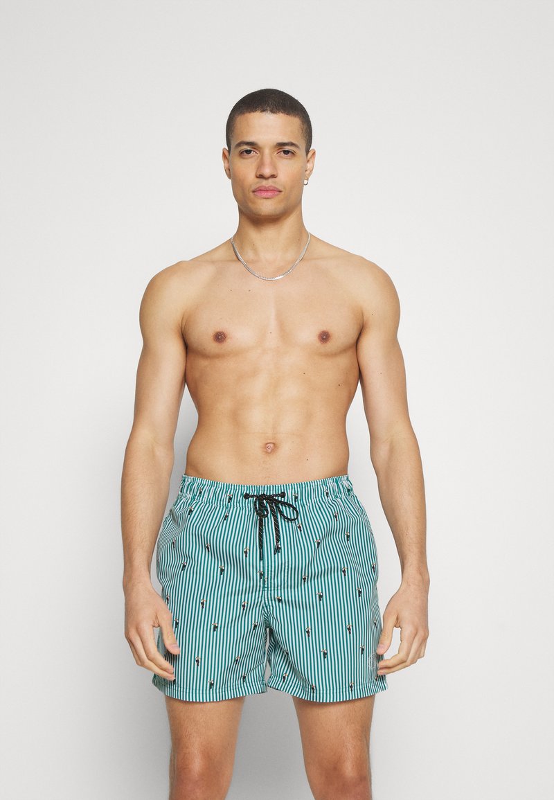 Jack & Jones JPSTFIJI JJSWIM MINI STRIPE Swimming shorts deep lake