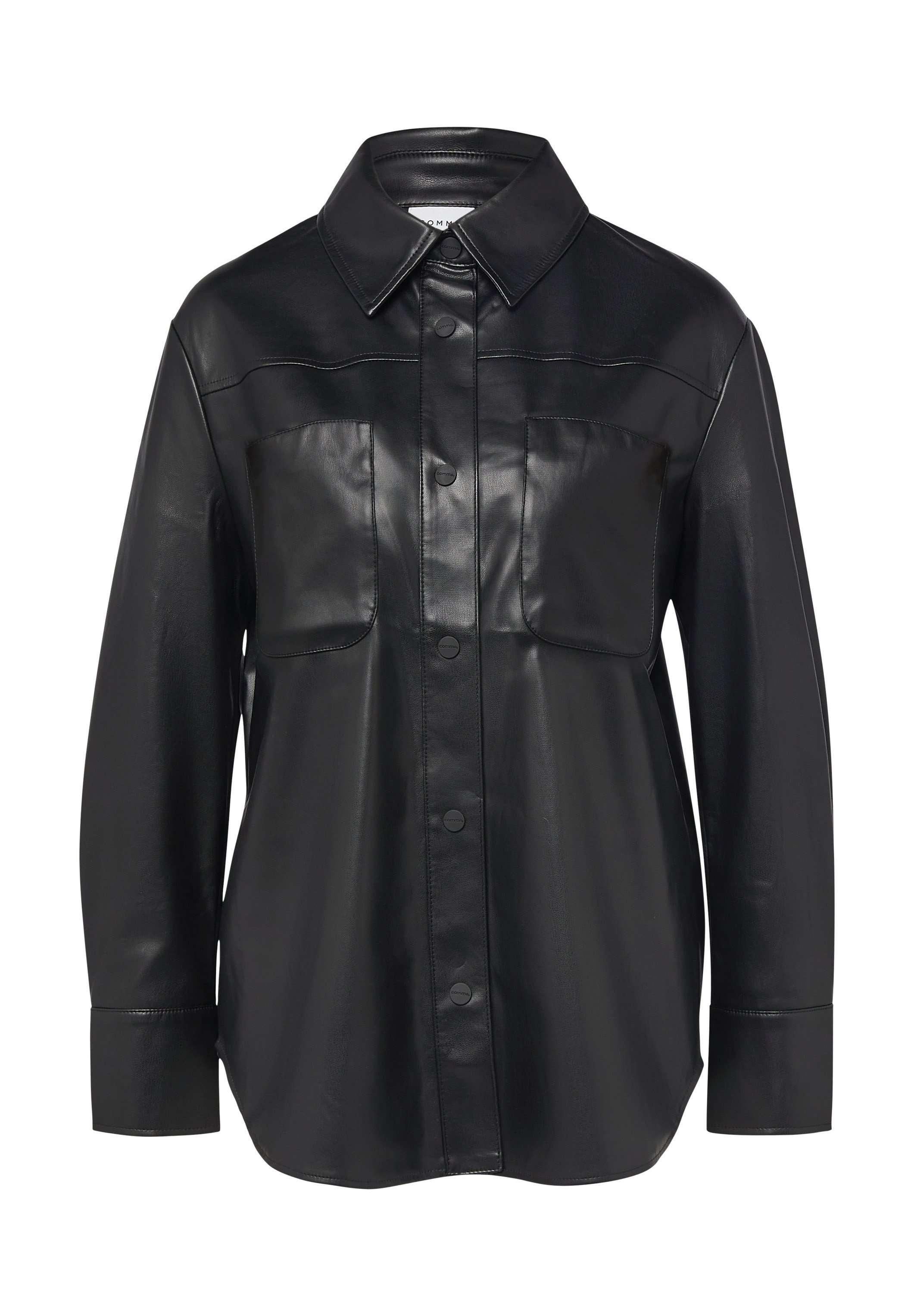 comma INDOOR - Faux leather jacket - schwarz/black - Zalando