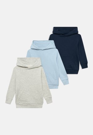 UNISEX 3 PACK - Hanorac - dark blue/light blue/mottled light grey